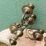 Paire de chandeliers en laiton, 4 feux