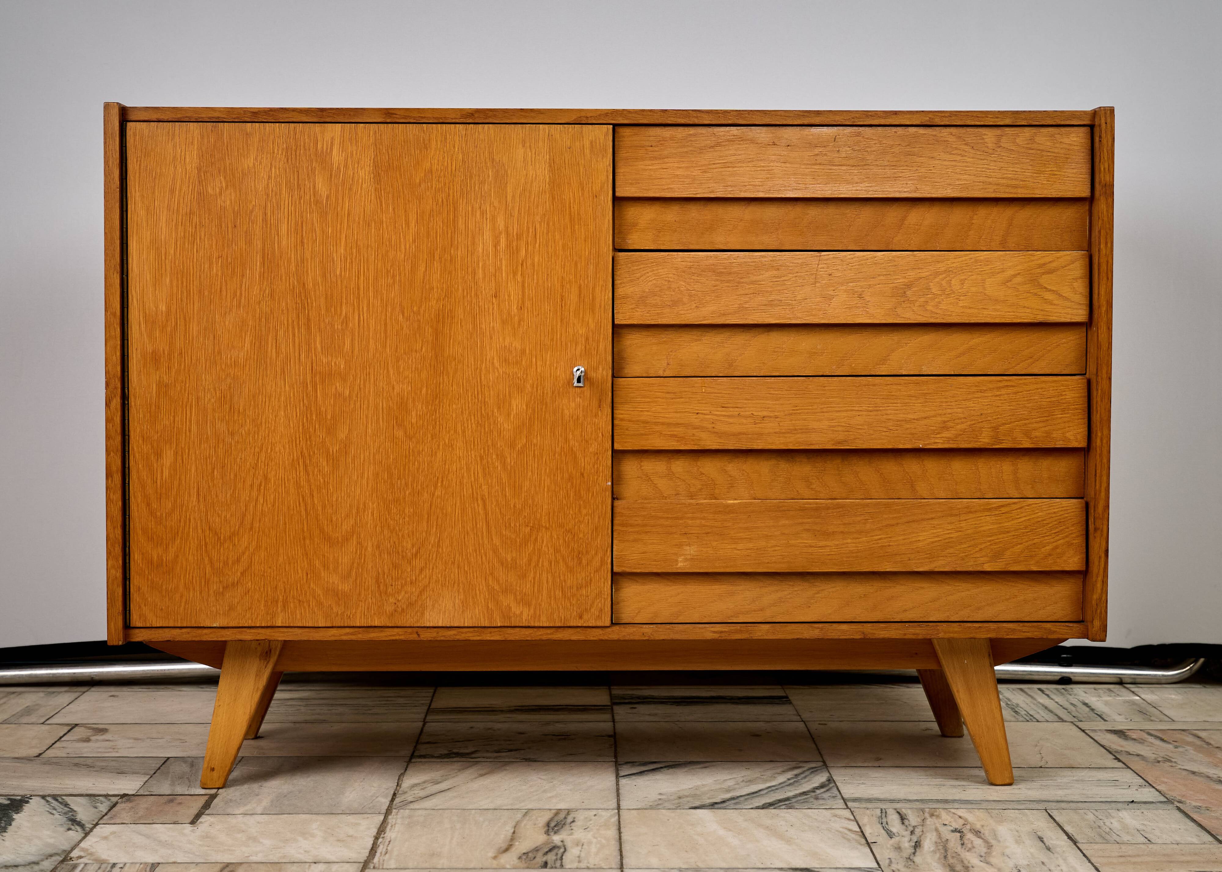 Vintage Oak Sideboard by Jiří Jiroutek, 1960s, Czechoslovakia
