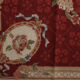 Long traditional needlepoint rug handwoven wool floral red runner rug-76x305cm