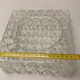 Old vintage ceiling light molded glass suspension chandelier