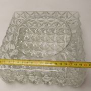Old vintage ceiling light molded glass suspension chandelier