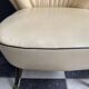 2 white leatherette Cocktail chairs 1960s