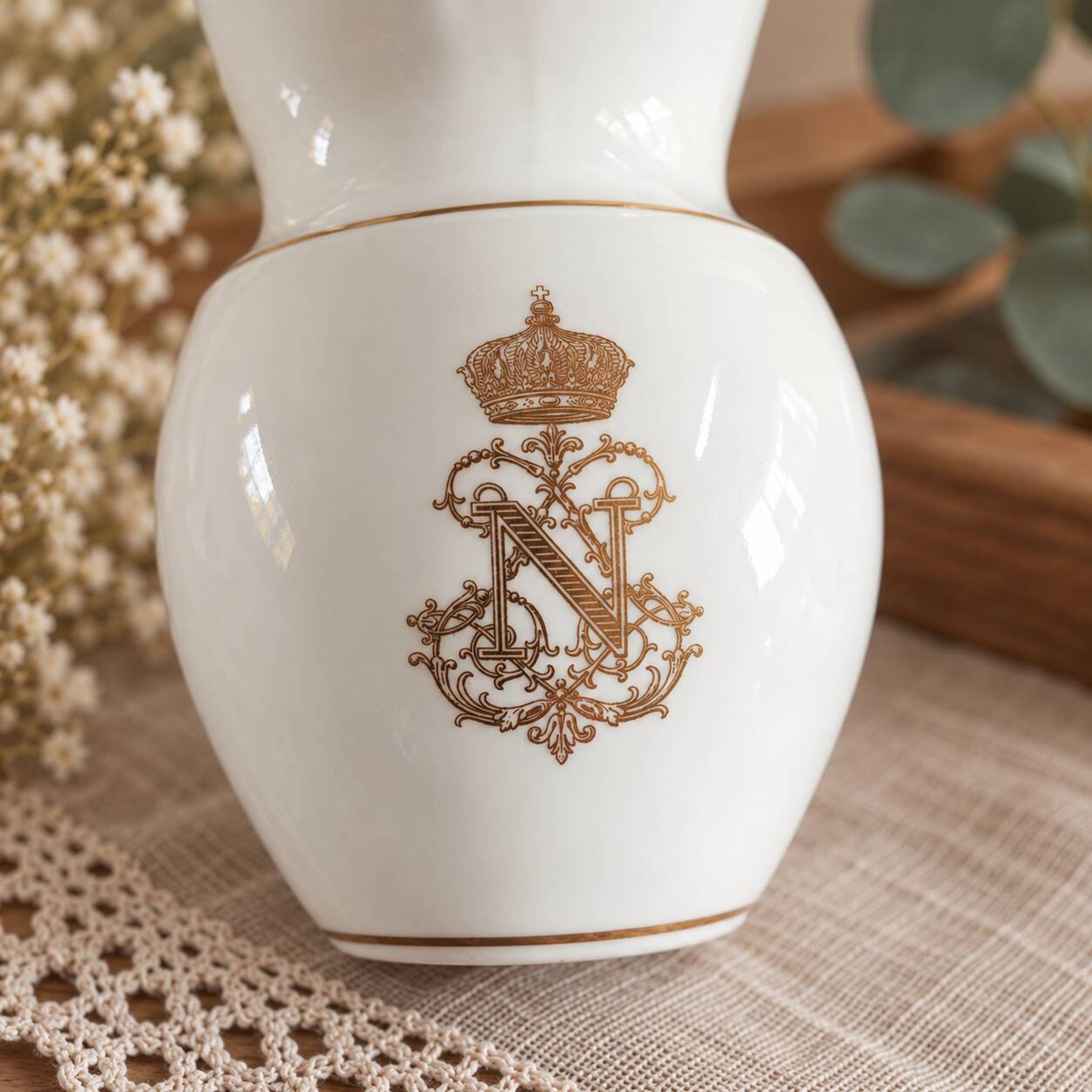 Sèvres Porcelain Milk Jug gilded with fine gold, Napoleon III, 1863-1864 | Imperial Cream Jug | Rare French Antique