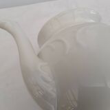 White earthenware teapot