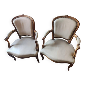 2 fauteuils cabriolet - style