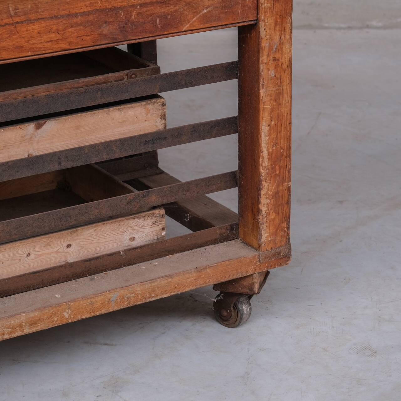 Antique English Bakers Kitchen Worktop or Kitchen Island Table