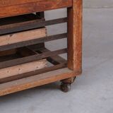 Antique English Bakers Kitchen Worktop or Kitchen Island Table
