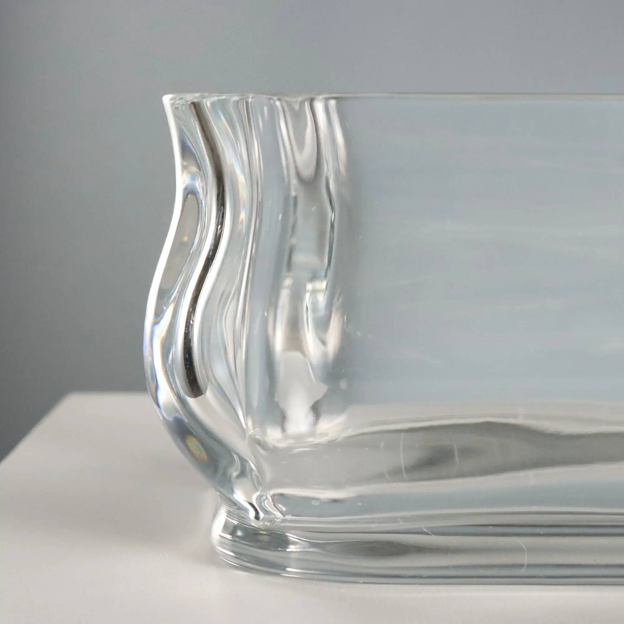 Centre de table vintage en cristal Baccarat France 1980s-1990s