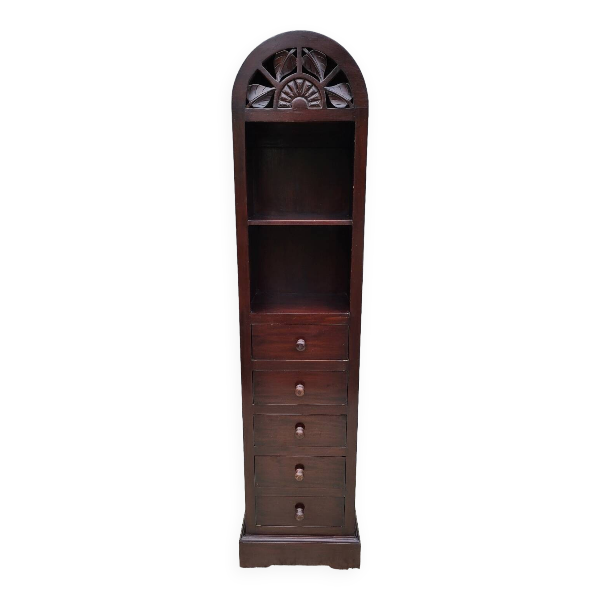 Vintage colonial column bookcase