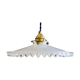 Suspension in white opaline crenellated edges with new cable and new brass socket