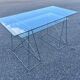 bureau chrome et verre