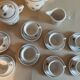 Coffee set in earthenware of Saint Amand décor Touraine eight cups