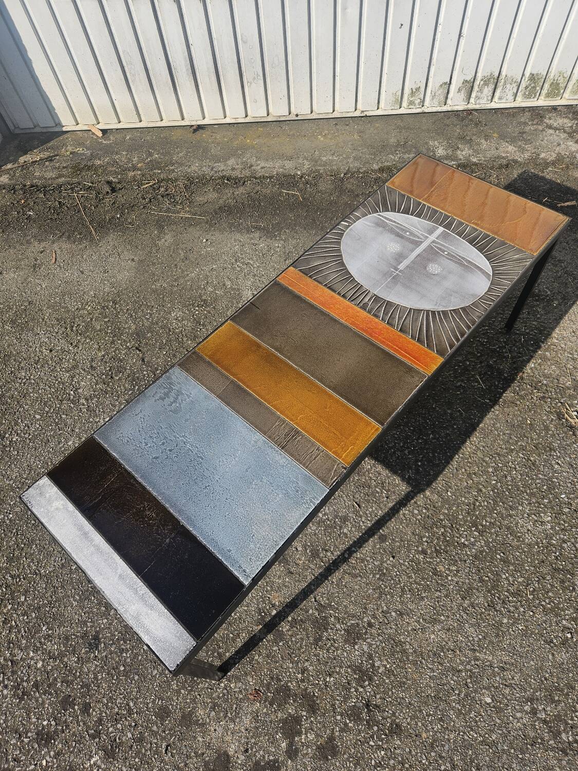 Ceramic coffee table <<< Sun >> by Roger Capron