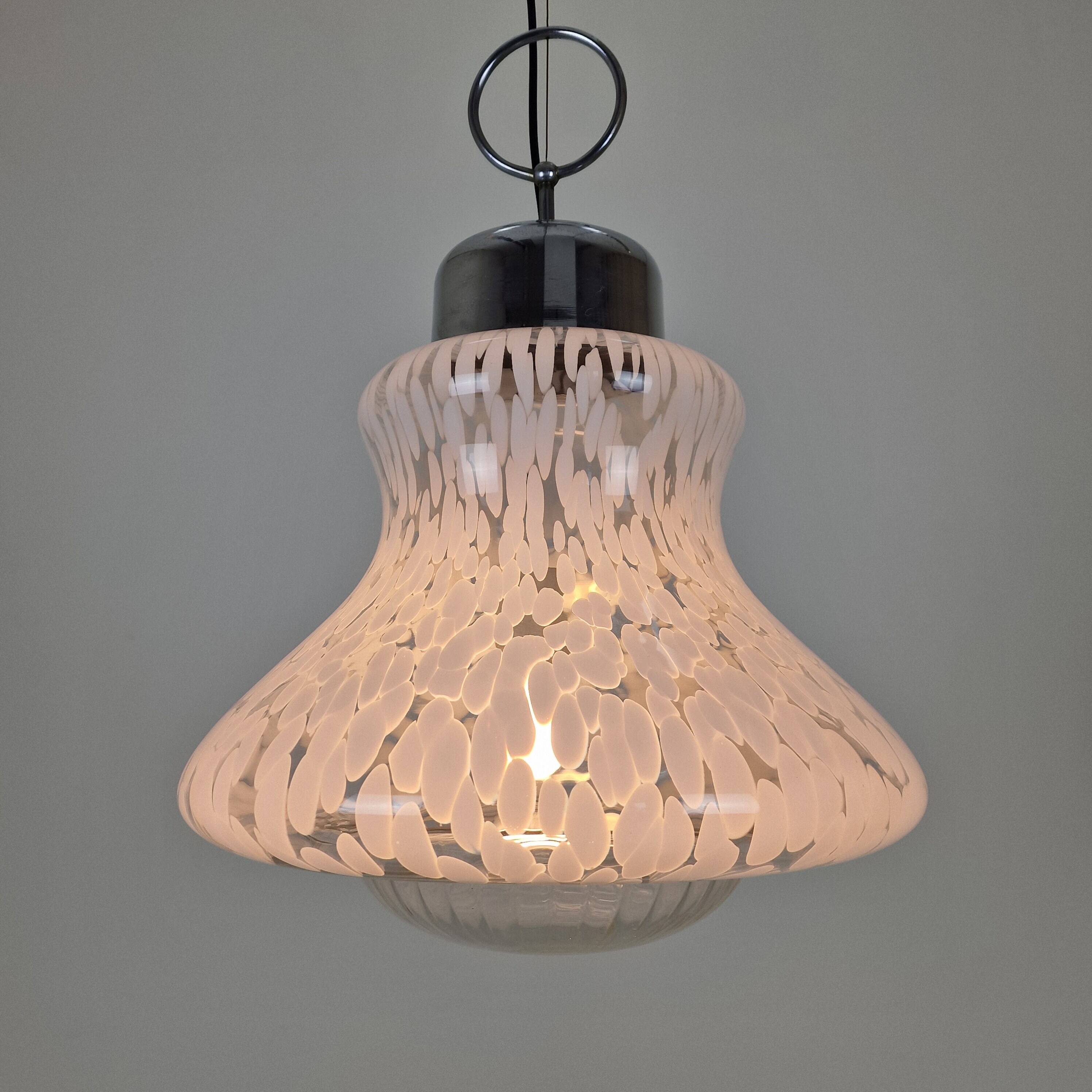 Large Murano Glass Pendant Light by Carlo Nason for Mazzega – Italy 1970's