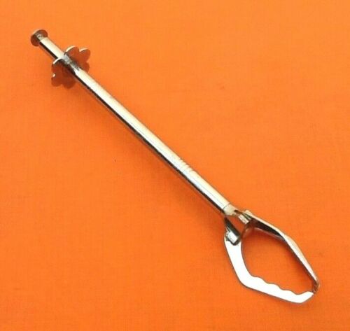 1970s Clamp " crab " Ice / Sugar Pusher handle Chrome metal