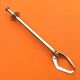 1970s Clamp " crab " Ice / Sugar Pusher handle Chrome metal