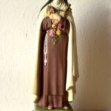 Statue of Saint Therese of Lisieux in plaster - signed Guido Casci - 43 cm