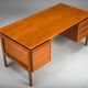 Mid-century modern teak freestanding desk from GV Møbler, 1960s