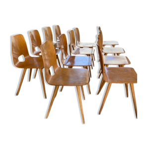12 chaises vintage par - hans bellmann