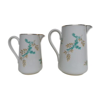 Duos de pots en porcelaine de Limoges