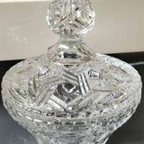 Elegant crystal candy box, with geometric design, Boho-Chic style