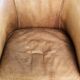 Set of two vintage cowhide club armchairs in English style