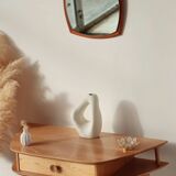 Solid oak tripod console table – vintage & restored