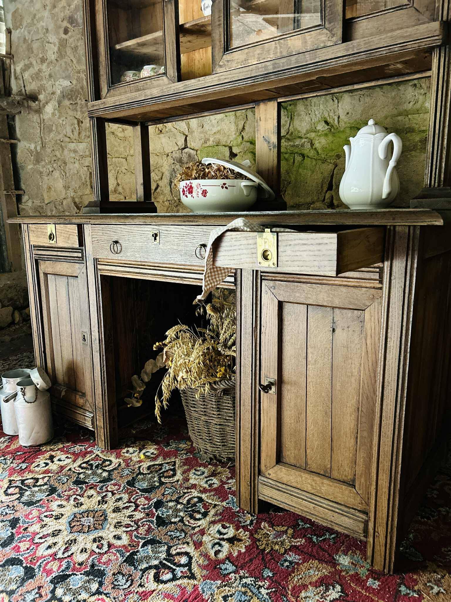 1930s apothecary sideboard/desk, in oak.
