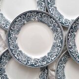 6 flat plates in iron earth “Croix de Lorraine” Saint Amand and Hamage