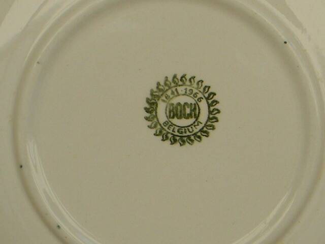 5 vintage ceramic dessert plates Boch Belgium