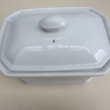 Fired white porcelain terrine