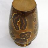 L. Brisdoux gilded copper vase
