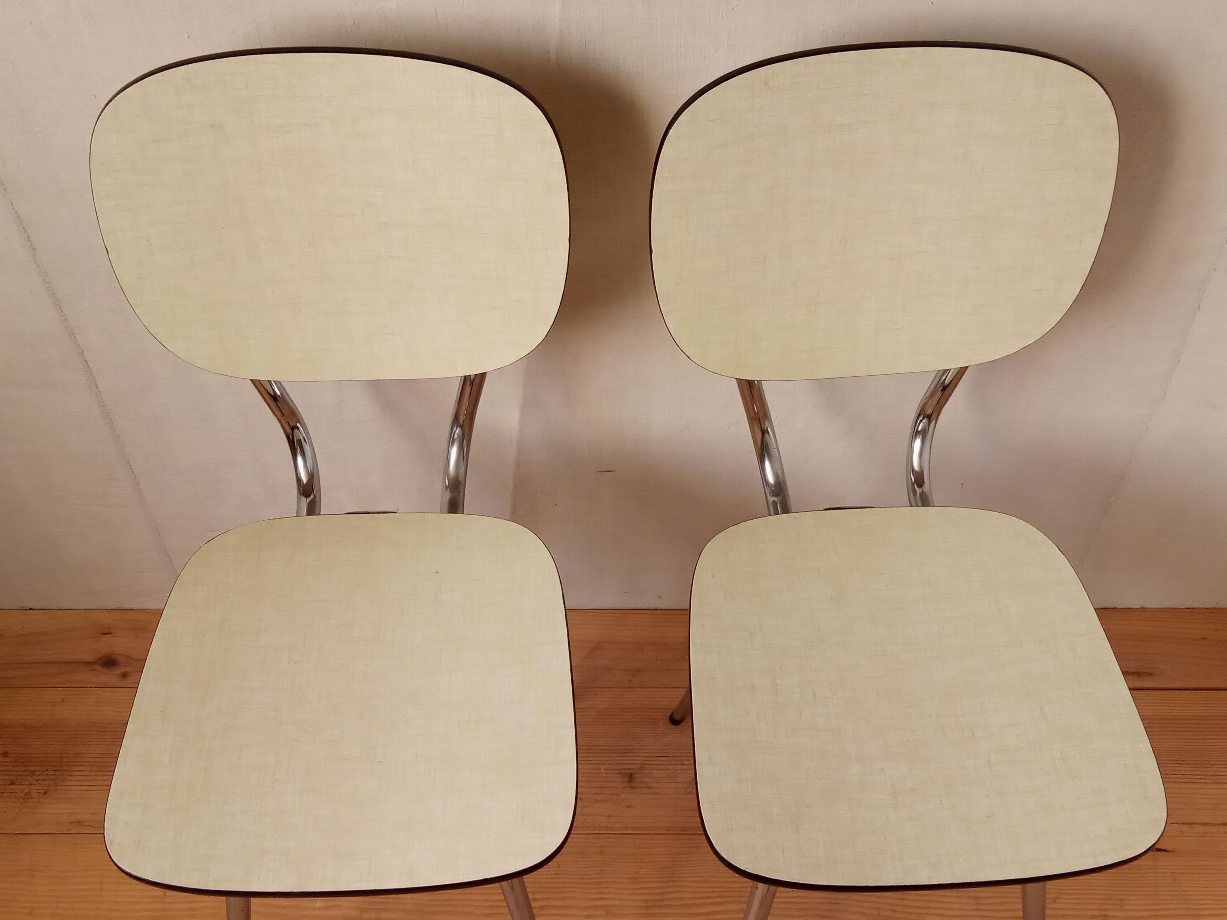 Paire de chaises en formica 1960