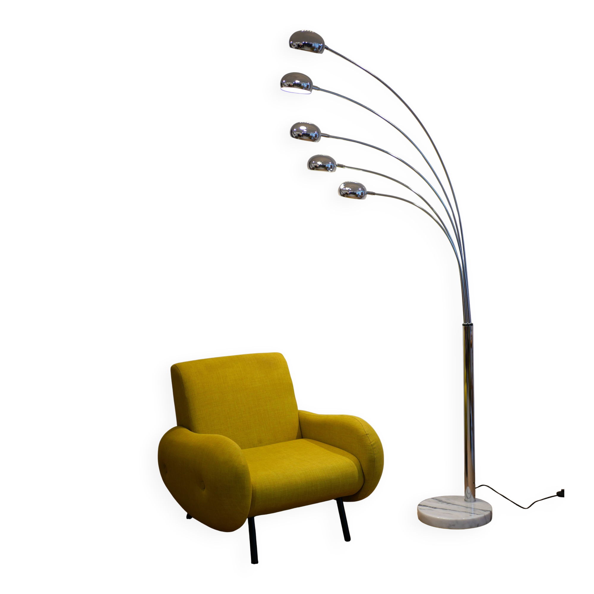 Lily of the valley floor lamp with 5 branches