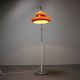 1970s Hungarian space age floor lamp in orange plastic and chrome.