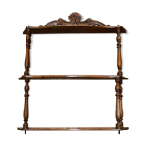 Napoleon3-era solid walnut column shelf3