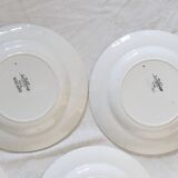 Set of 6 Sarreguemines flat plates, Rostand pattern