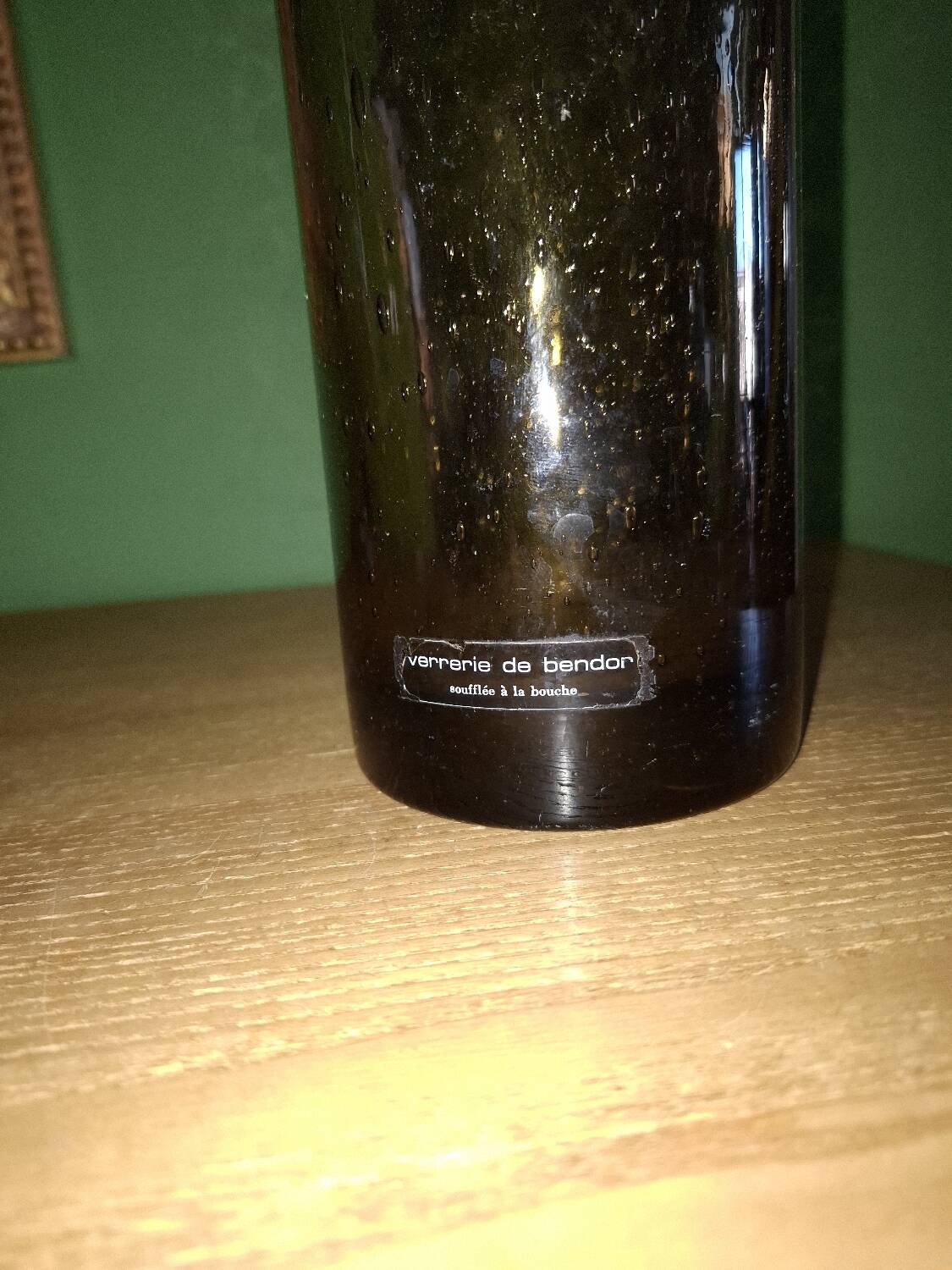 Blown glass roller vase