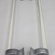 Pair of 1930s Czechoslovak Art Deco clear glass handles with metal mounts