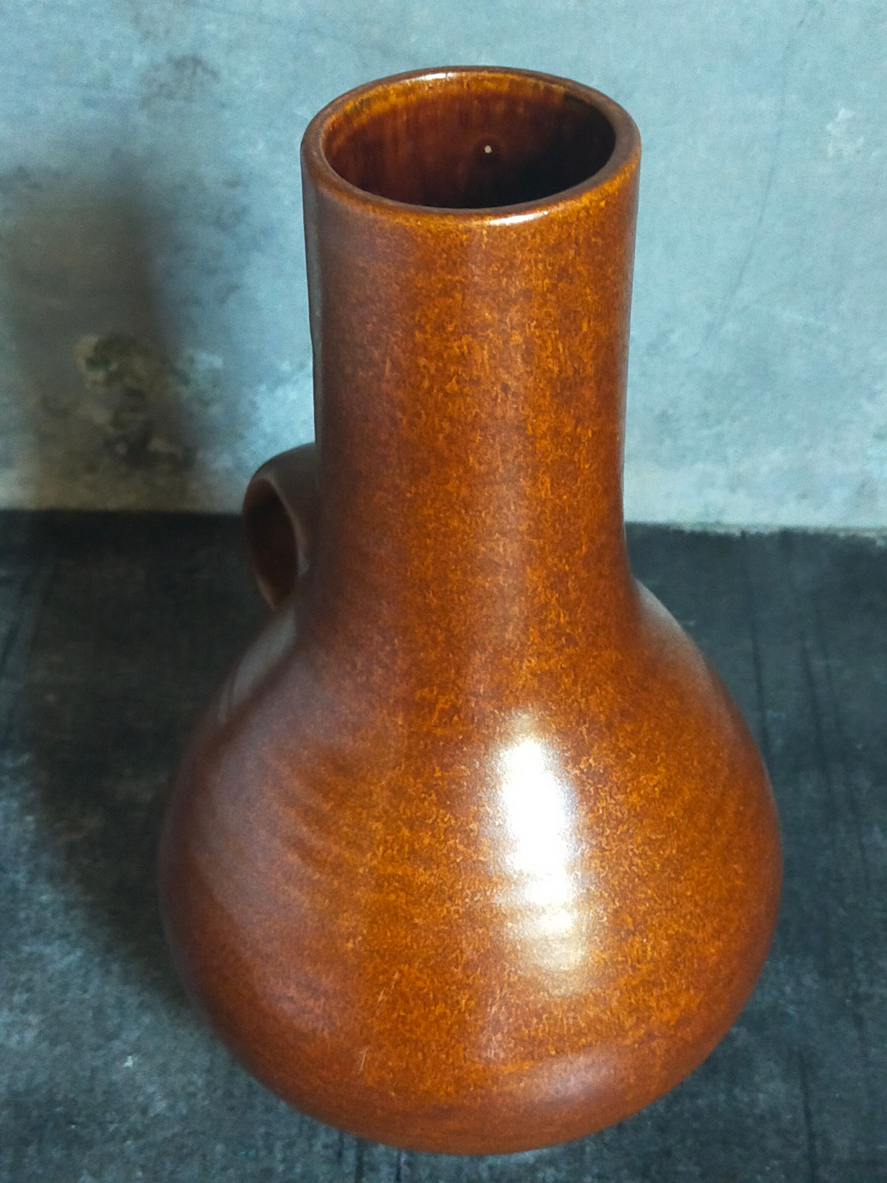 Vintage ceramic handle vase