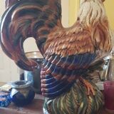 Large XXL cracked ceramic rooster 62 cm.