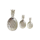 Silver plated pineapple bowls set of 3 mid century modern seventies  as new 40cm