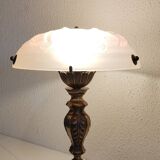 Empire style lamp circa 1950 and glass paste lampshade