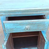 Extra furniture in old blue wood