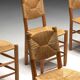"Bauche" Dining Chairs by Charlotte Perriand for Steph Simon, France, 1950s