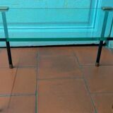 Glass and brass table