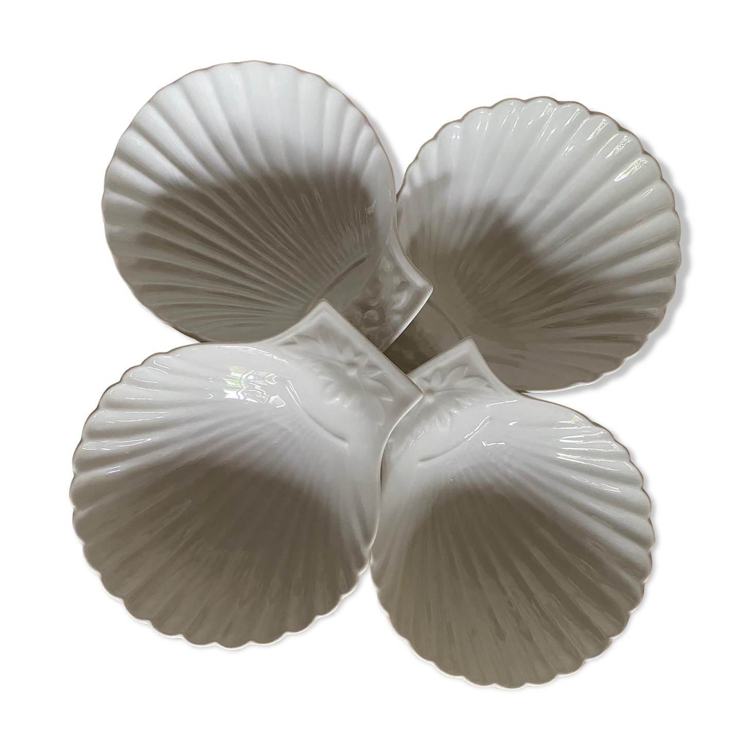 4 cups "scallop shell" Apilco