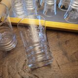 Set of 12 engraved glasses – 50s-60s