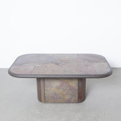 Brown Paul Kingma concrete coffee table