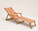 Vintage striped multicoloured deck chair with original patina.